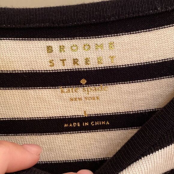 Kate spade Broome Street striped tassel dress size large - Picture 4 of 5